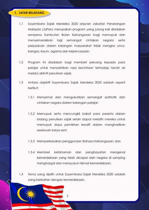 Contoh Sajak Kemerdekaan 2020 Sayembara Sajak Merdeka 2021 Jabatan