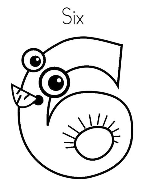 Printable Number 6 Coloring Page Free Printable Coloring Pages For Kids