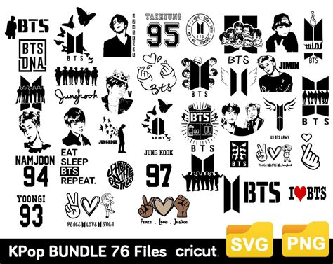 Kpop Svg Bts Svg Bundle Kpop Svg For Cricut In 2023 Cricut Bts Svg