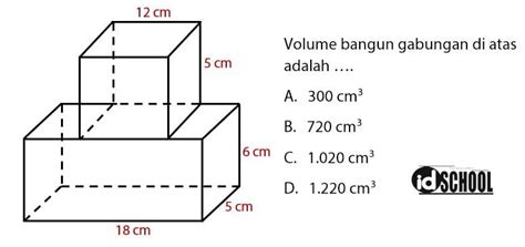 Cara Menghitung Volume Gabungan Bangun Ruang Kubus Dan Balok Contoh