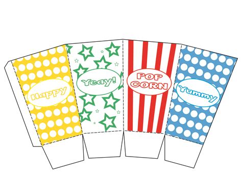 Popcorn Box 13 Free Pdf Printables Printablee