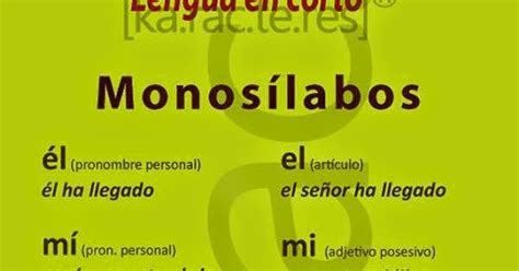 COSAS DE GRAMÁTICA Y ORTOGRAFIA LA TILDE EN LAS PALABRAS MONOSÍLABAS