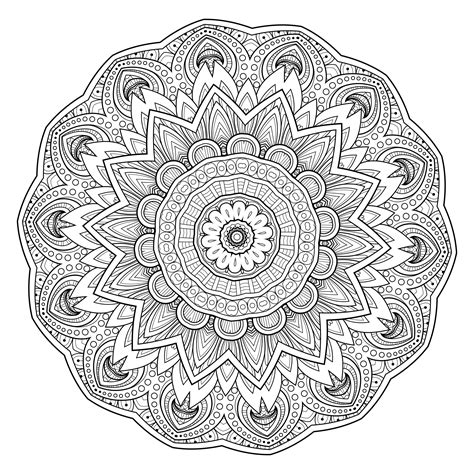 Mandala Flower Coloring Pages Difficult At Free