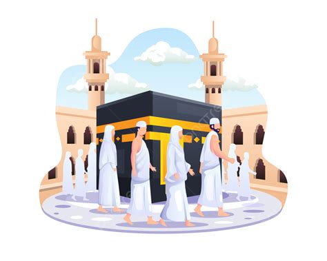 Kaaba Islamic Clipart Transparent Background Islamic Hajj Pilgrimage