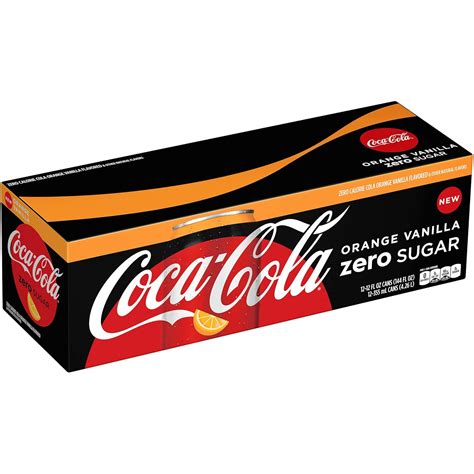 Coca Cola Zero Soda Orange Vanilla 12 Oz Pack Of 12