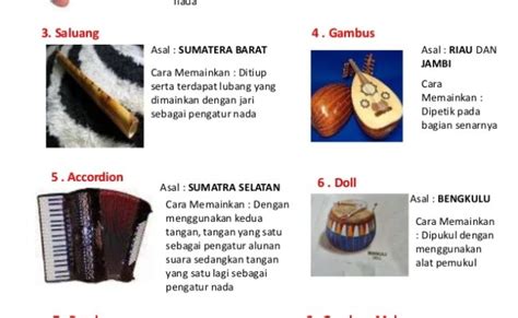 Nama Alat Musik Tradisional Dan Asal Daerahnya Dan Cara Memainkannya