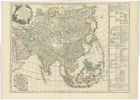 Antique Map Of Asia By Vaugondy 1749