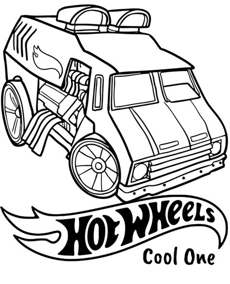 Hot Wheels Kolorowanka Furgonetka E Kolorowankieu