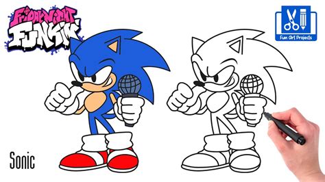 How To Draw Sonic The Hedgehog Friday Night Funkin Fnf Draw Game