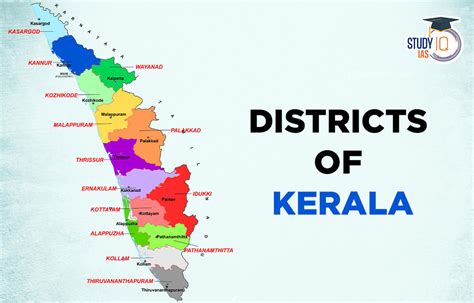 Districts Of Kerala List And Their Specialties Map Name Area