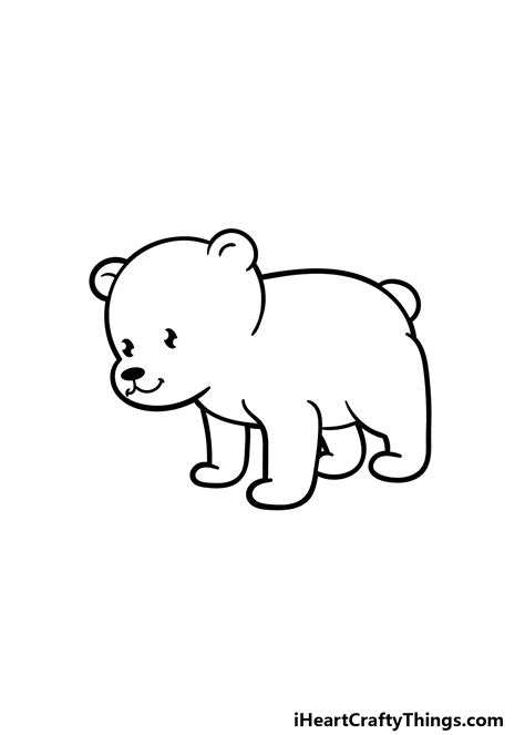 How To Draw A Cute Polar Bear Step By Step