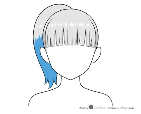 How To Draw An Anime Ponytail 6 Steps Animeoutline