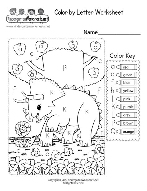 Coloring Worksheet Free Kindergarten Learning Worksheet For Kids