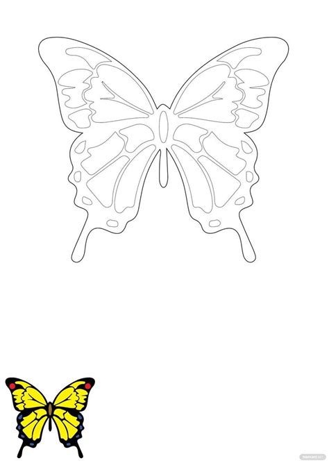 Swallowtail Butterfly Coloring Page In Pdf Download