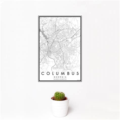 Columbus Georgia Map Print In Classic — Jace Maps