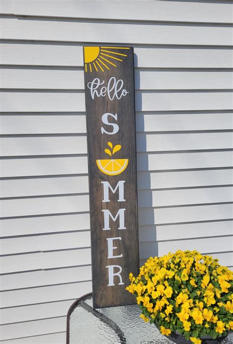 Hello Summer Porch Sign Hello Summer Porch Leaner 4 Ft Porch Sign