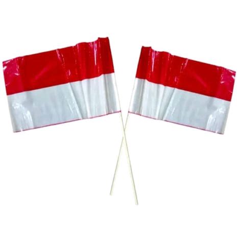 Jual 100pcs Bendera Stik Merah Putih Plastik Bendera Plastik Merah