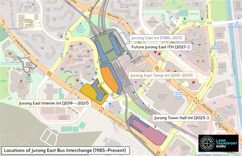 Locations Of Past Present And Future Jurong East Bus Interchanges