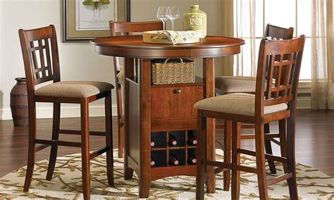 We have prepared all the complete set includes one table and two stools. Mission Oak Bar/Pub Height Dining Set | Haynes Furniture