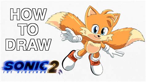 How To Draw Tails From Sonic The Hedgehog Sonic 2 Movie Youtube