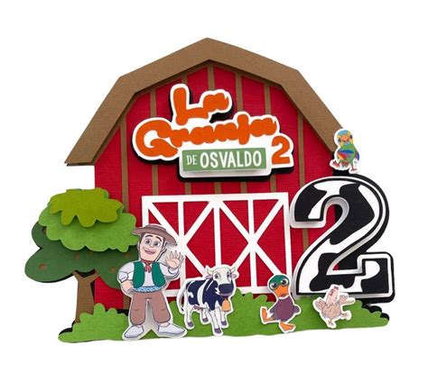 La Granja De Zenon Personalized Topper Farm Party Smash Cake Topper