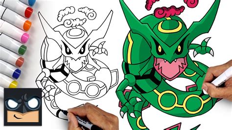 How To Draw RAYQUAZA VMAX Pokemon YouTube