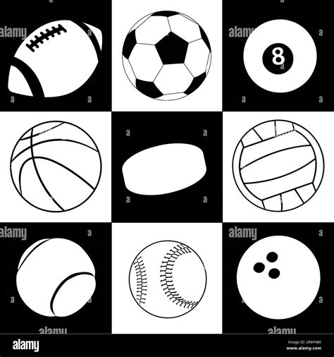 Vector Set Of Various Sport Balls Stock Vector Image And Art Alamy