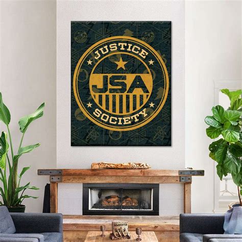 Black Adam Jsa Crest Wall Art Digital Art In 2022 Wall Art Art