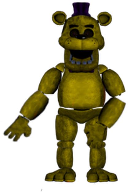 Download Photo Withered Golden Freddy Standing Fnaf Transparent Png