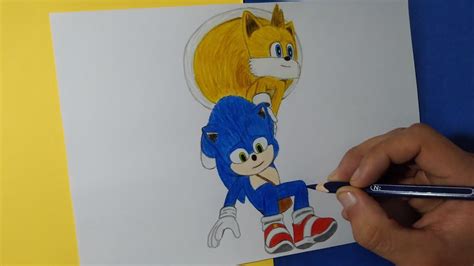 Dibujando A Tails Salvando A Sonic Sonic 2 La Película Drawing