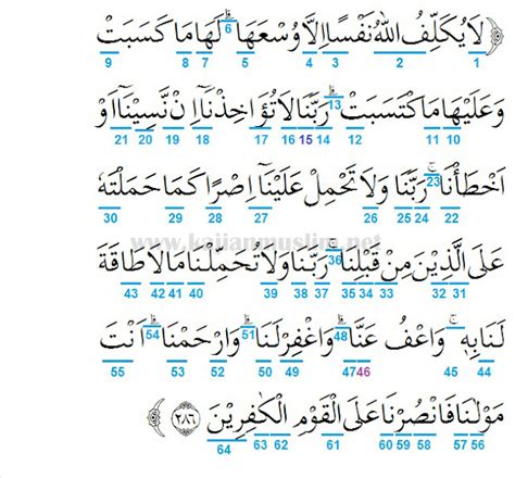 Surat Al Baqarah Ayat 285 Dan 286 Beserta Artinya Ayat Manzil