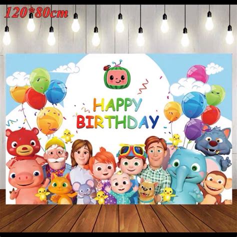 Cocomelon Banner Happy Birthday Banner Babies And Kids Infant Playtime