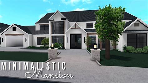 Bloxburg Minimalistic Mansion House Build Roblox Realistic Build