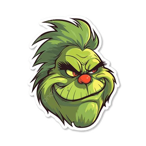 Grinch Face Sticker Vector Printable Grinch Face Printable Grinch