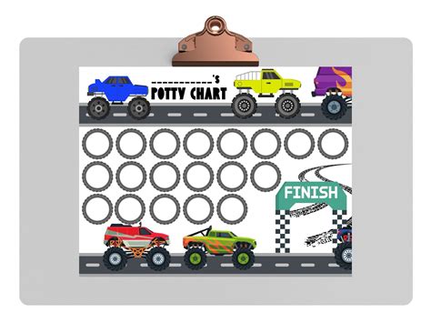 Monster Truck Potty Chart Truck Potty Chart Monster Truck Reward