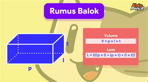 Cara Mencari Volume Luas Bangun Ruang Balok Beserta Contoh Soalnya