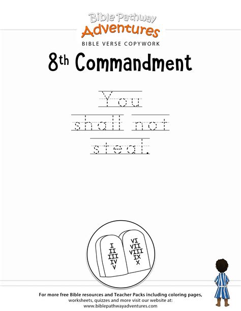 Simple 10 Commandments For Kids Free Print Easy Hand Motions 10