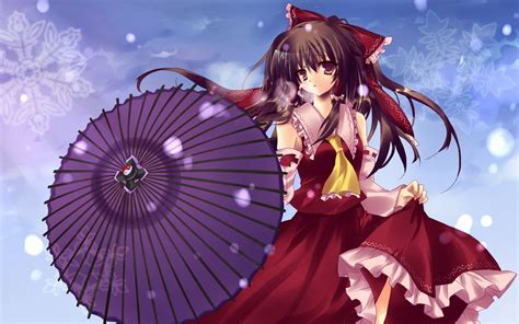 Female Anime Character Holding Paper Umbrella Hd Wallpaper Wallpaper