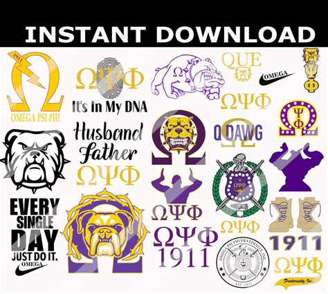 Omega Psi Phi 1911 Svg Png Greek Fraternity Svg Q Dog Design Que