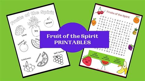 Free Fruit Of The Spirit Printables