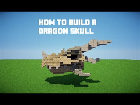 Minecraft statue & giant tnt block. Minecraft Tutorials | How to build a dragon skull - YouTube