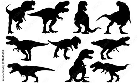 Tyrannosaurus Dinosaur Svg Files Cricut Silhouette Clip Art Vector