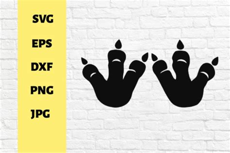 Dinosaur Footprints Svg Designs Graphics