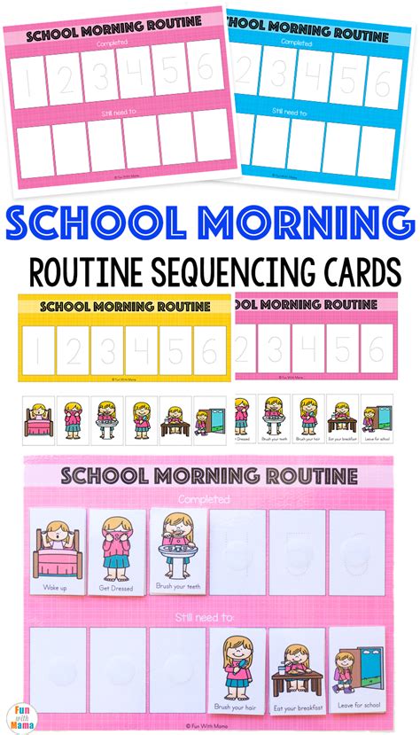 Kids Schedule Morning Routine For School Fun With Mama