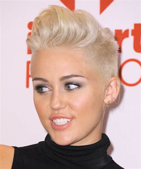 Miley cyrus has become hannah montana again.well, at least in her appearance. Miley Cyrus Short Straight Alternative Hairstyle - Light ...