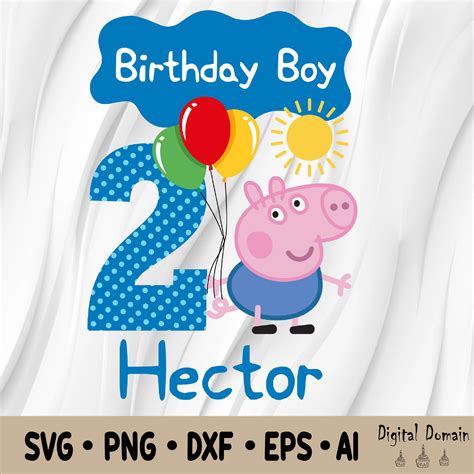 Peppa Pig 4th Birthday Boy Svg Peppa Pig Svg Printable Pn Inspire