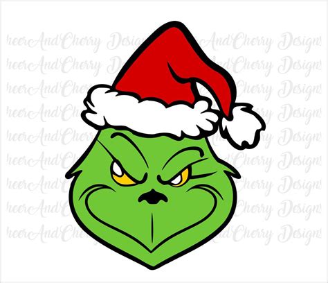 Printable Grinch Face Clipart