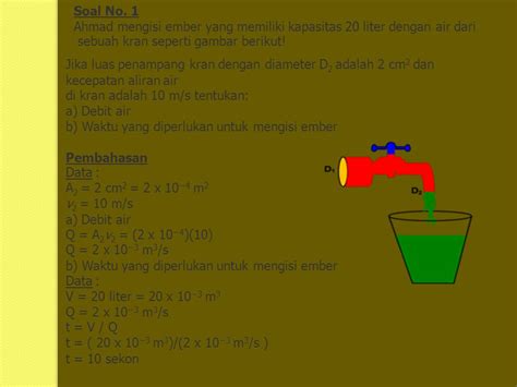 Contoh Soal Debit Aliran Fluida Sinau