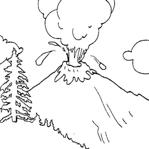 30 Coloriage Volcan Facile Coloriage Volcan Coloriage Volcan