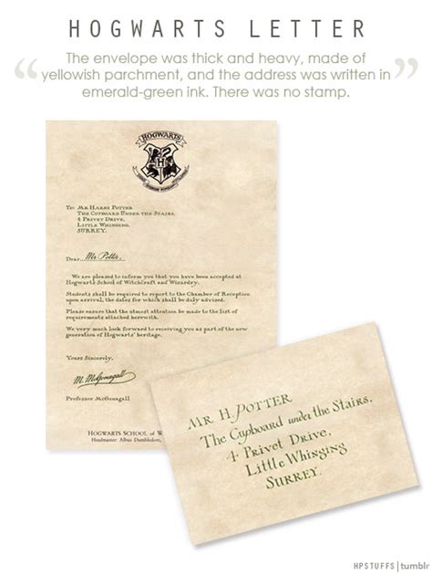 Hogwarts Letter Harry Potter Letter Hogwarts Letter Harry Potter Diy